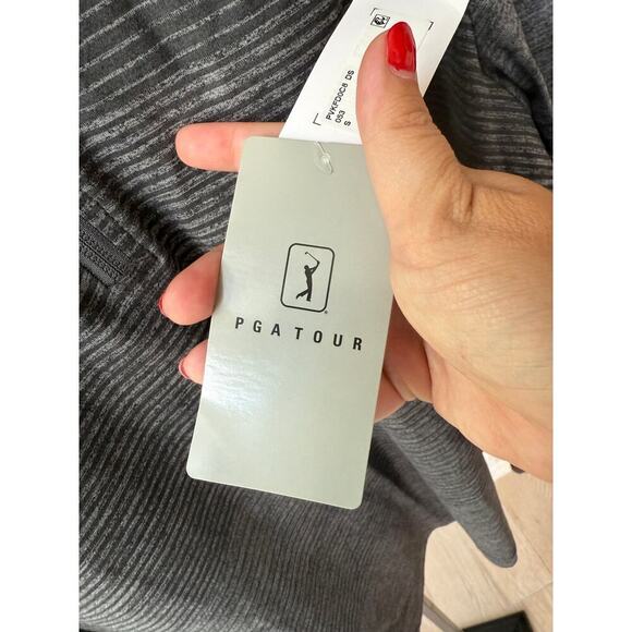 PGA Tour Men's Gray Ombre Printed Lux Block ¼ Zip Pullover Size S - Picture 6 of 7